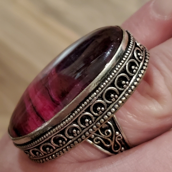 New Oversized Sugilite 925 Silver Statement Ring. - Picture 2 of 8